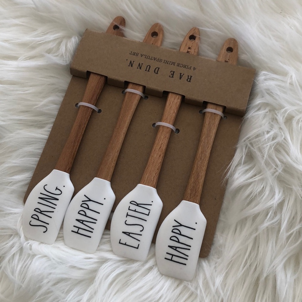 Rae Dunn HAPPY EASTER HAPPY SPRING mini spatula set